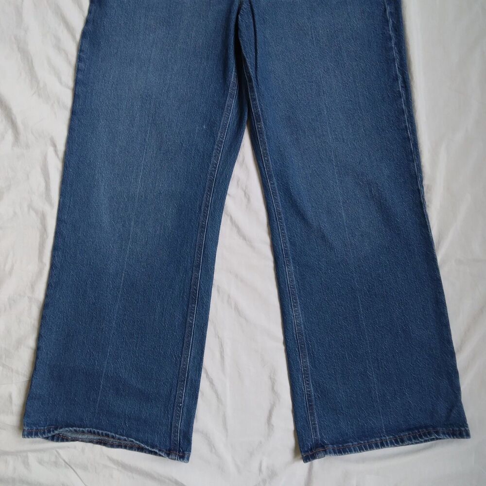 Loft The Wide Leg Jeans Blue Denim High Rise Boho Casual Women's 31 / 12 - Picture 3 of 9